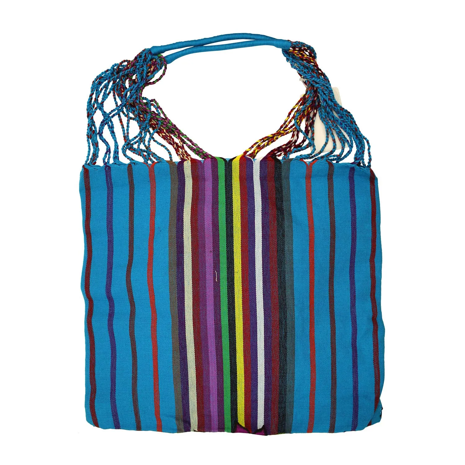 Large Shoulder Hobo Casual Bag Women Mexican Art Variable colors stripe fabric