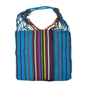 Large Shoulder Hobo Casual Bag Women Mexican Art Variable colors stripe fabric