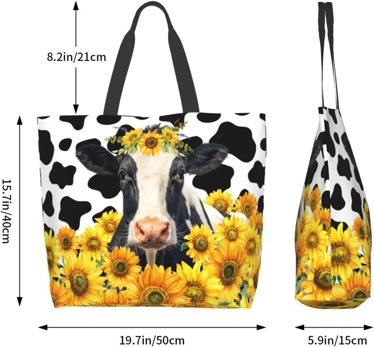 Large Tote Bag For Women Reusable Grocery Bag Waterproof Shopping Handbag