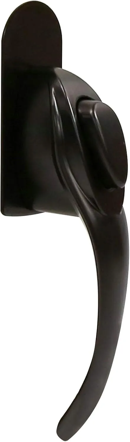 Larson Certified Push Button Black Euro Latch, Storm Door Handle Replacement for Metal, Wood, or Vinyl Doors
