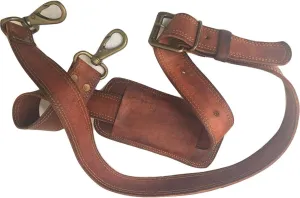 Leather Adjustable Padded Replacement Shoulder Strap with Metal Swivel Hooks Perfect Match for Messenger Bag, Laptop Bag, Camera Bag, Duffel Bag, Handbags, Purse, Satchel & More