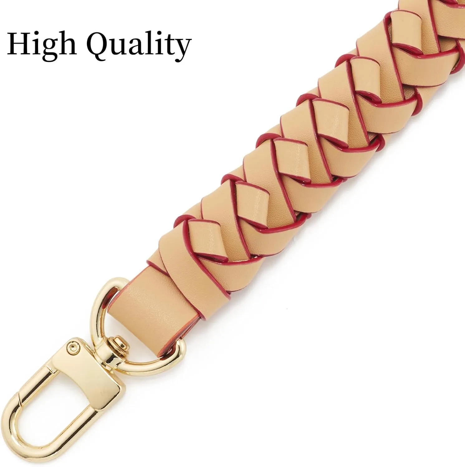 Leather Braided Handle for Neonoe Bucket Pochette Beaubourg Hobo Bag Women Woven Purse Replacement Short Top Handle Strap