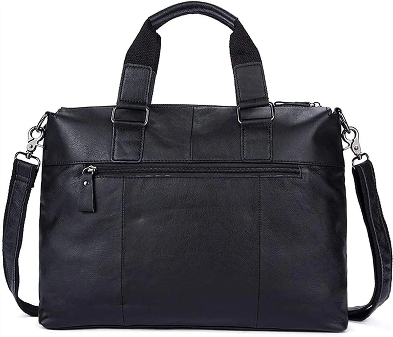 Leather Briefcase Laptop Messenger Bag Satchel Office Computer Bag for Men and Women
