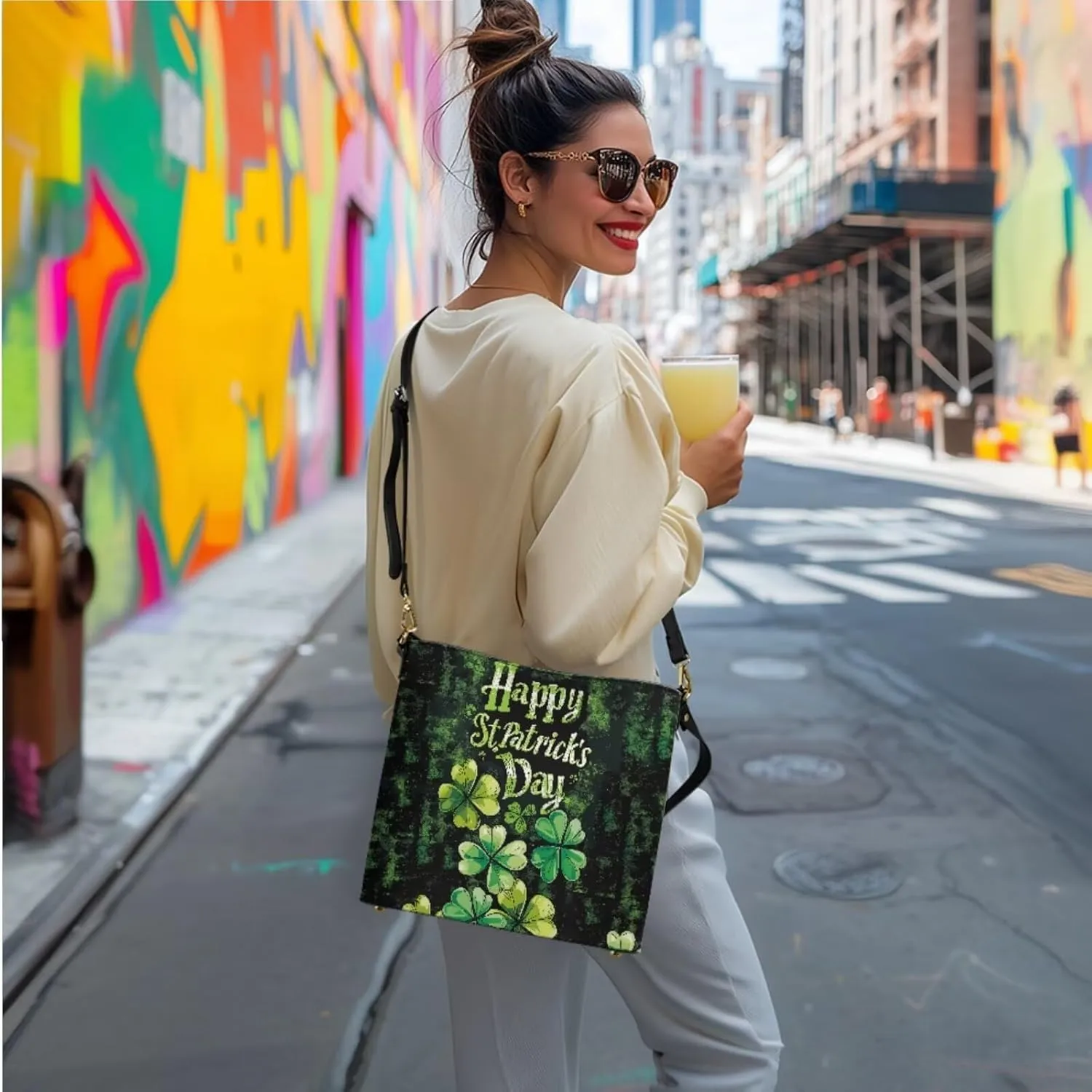 Leather Bucket Crossbody Bags for Women Cosmetic Bag with Wristlet Wallet Purse 3 Piece Shoulder Tote Bag