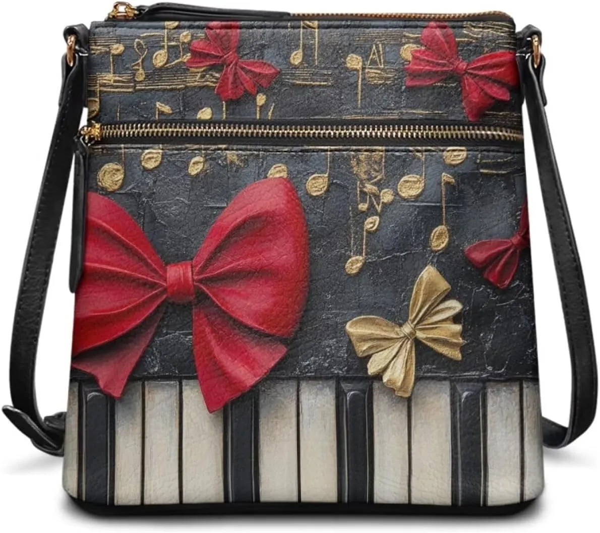 Leather Crossbody Bags for Women Tote Bag with Zipper Waterproof Shoulder Bag Travel Work Soft Handbag