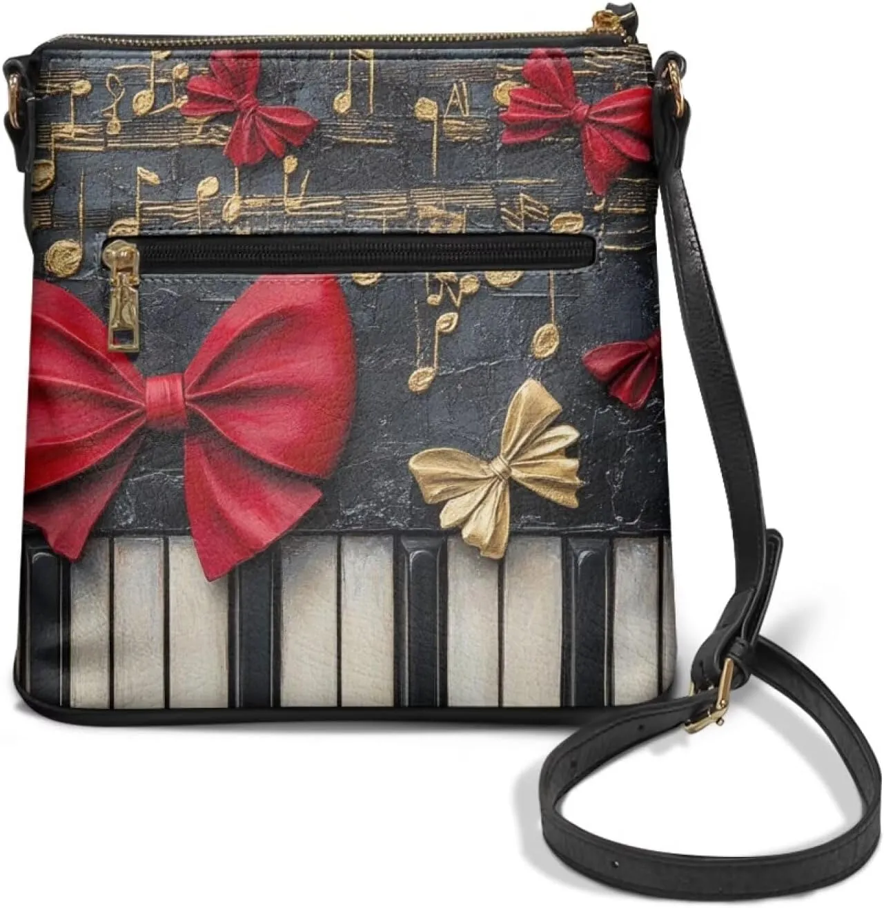 Leather Crossbody Bags for Women Tote Bag with Zipper Waterproof Shoulder Bag Travel Work Soft Handbag