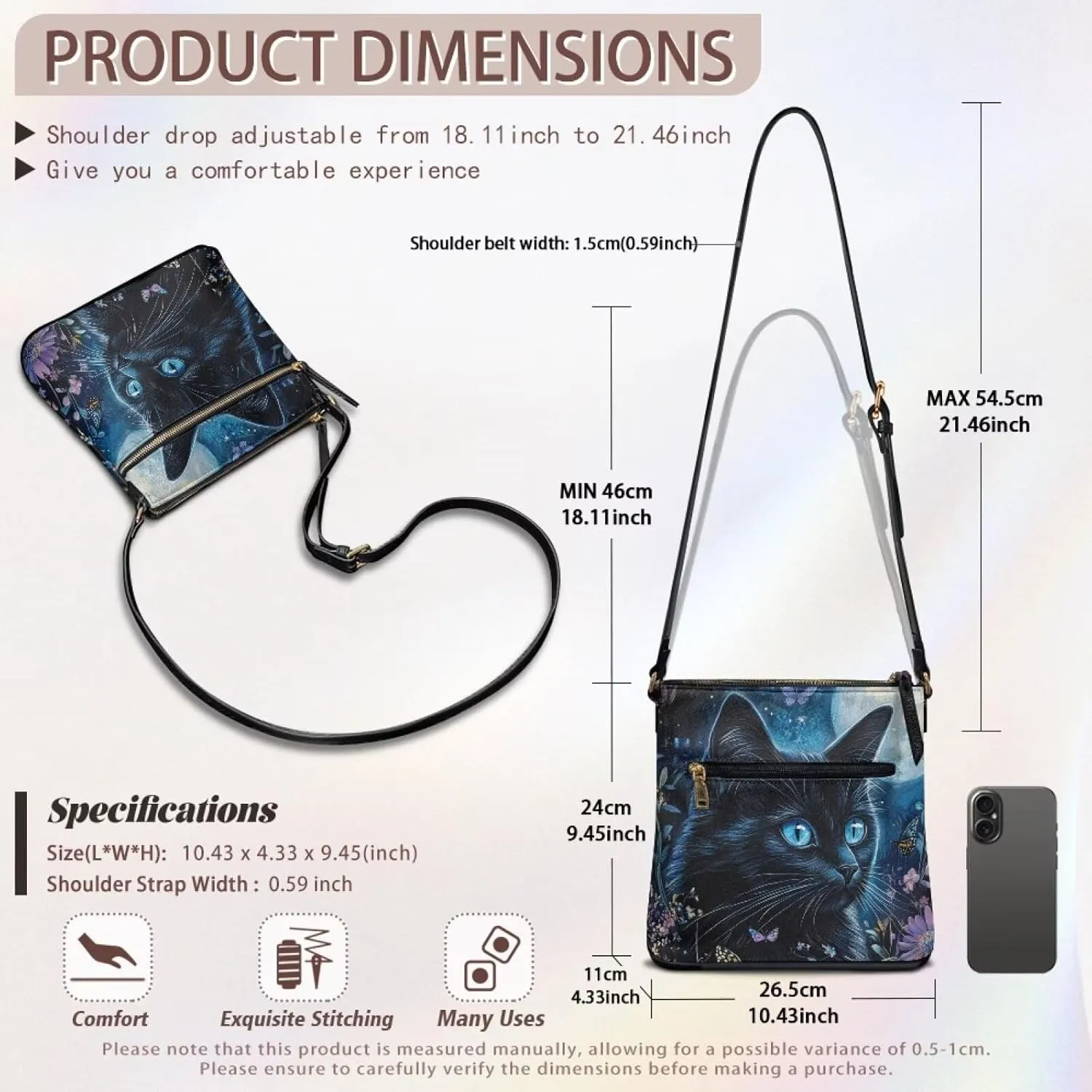 Leather Crossbody Bags for Women Tote Bag with Zipper Waterproof Shoulder Bag Travel Work Soft Handbag