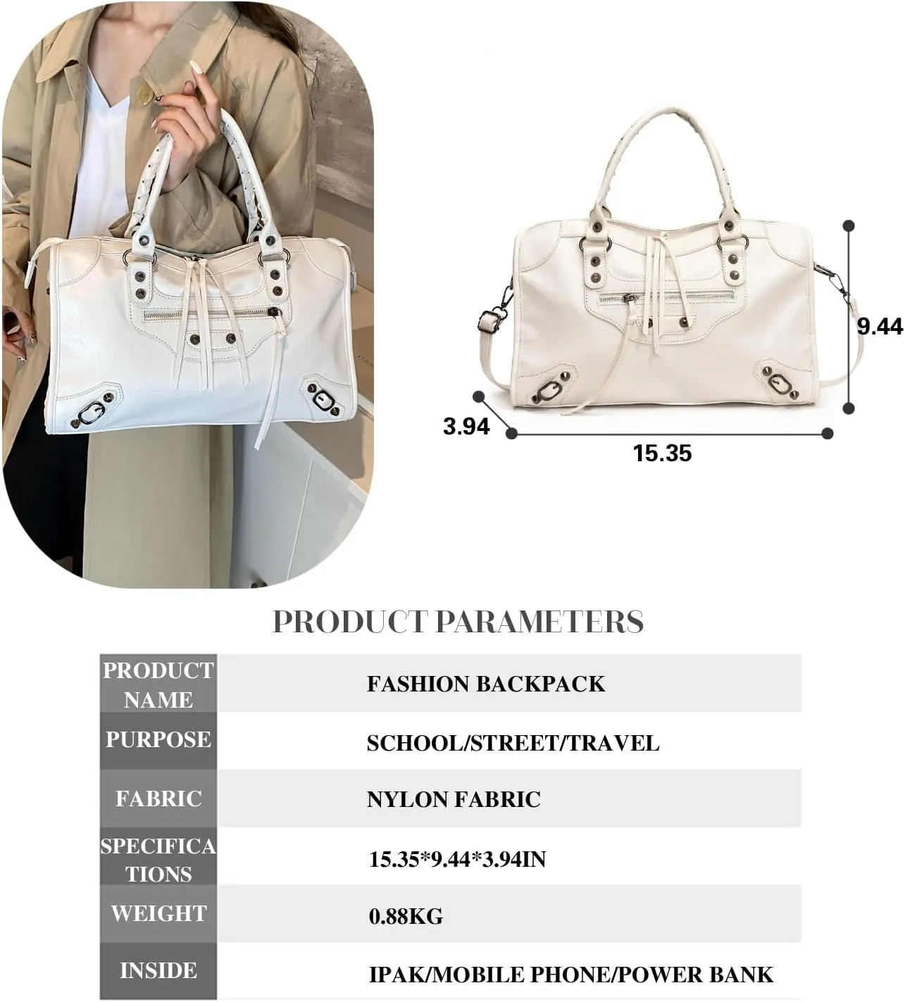 Leather Crossbody Bags for Women - Trendy Hobo Shoulder Purse, Adjustable Strap, Stylish Tote for Work, Travel & Casual Use