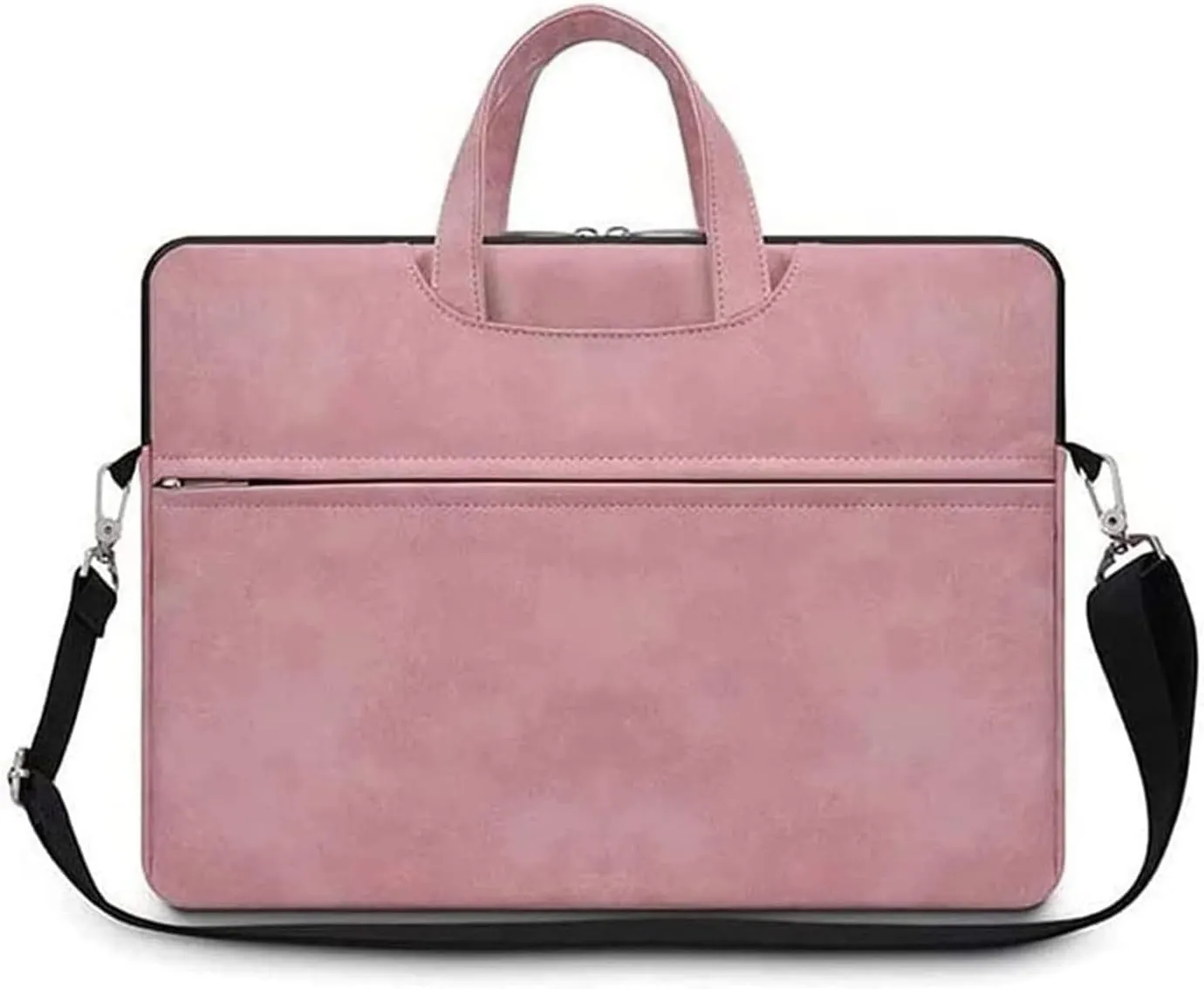 Leather Laptop Briefcase,Waterproof Travel Messenger Bags 14-Inch Laptop Bag