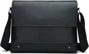 Leather Messenger Bag for Men Lightweight Shoulder Handbag Crossbody Briefcases Casual Work Satchel Messenger Tote Bag