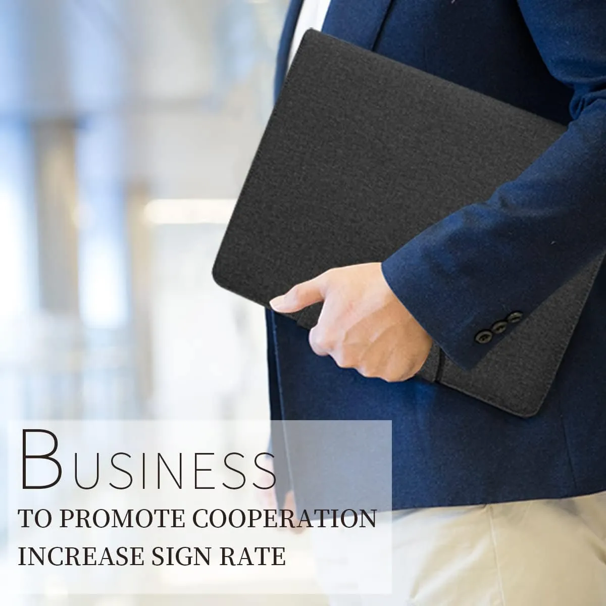 Leather Padfolio Portfolio, Business Conference Organizer Notepad Folder Bag for Women/Men(with Calculator, Light Gray)