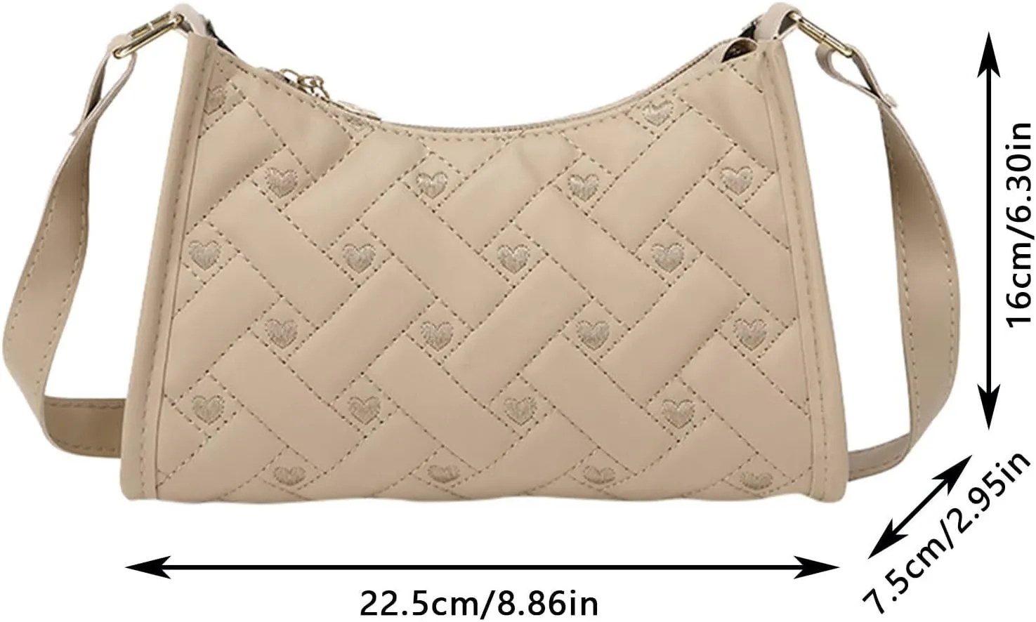 Leather Purses and Handbags for Women Women Shoulder Bag Love Embroidered Underarm Bag Spring And Summer New