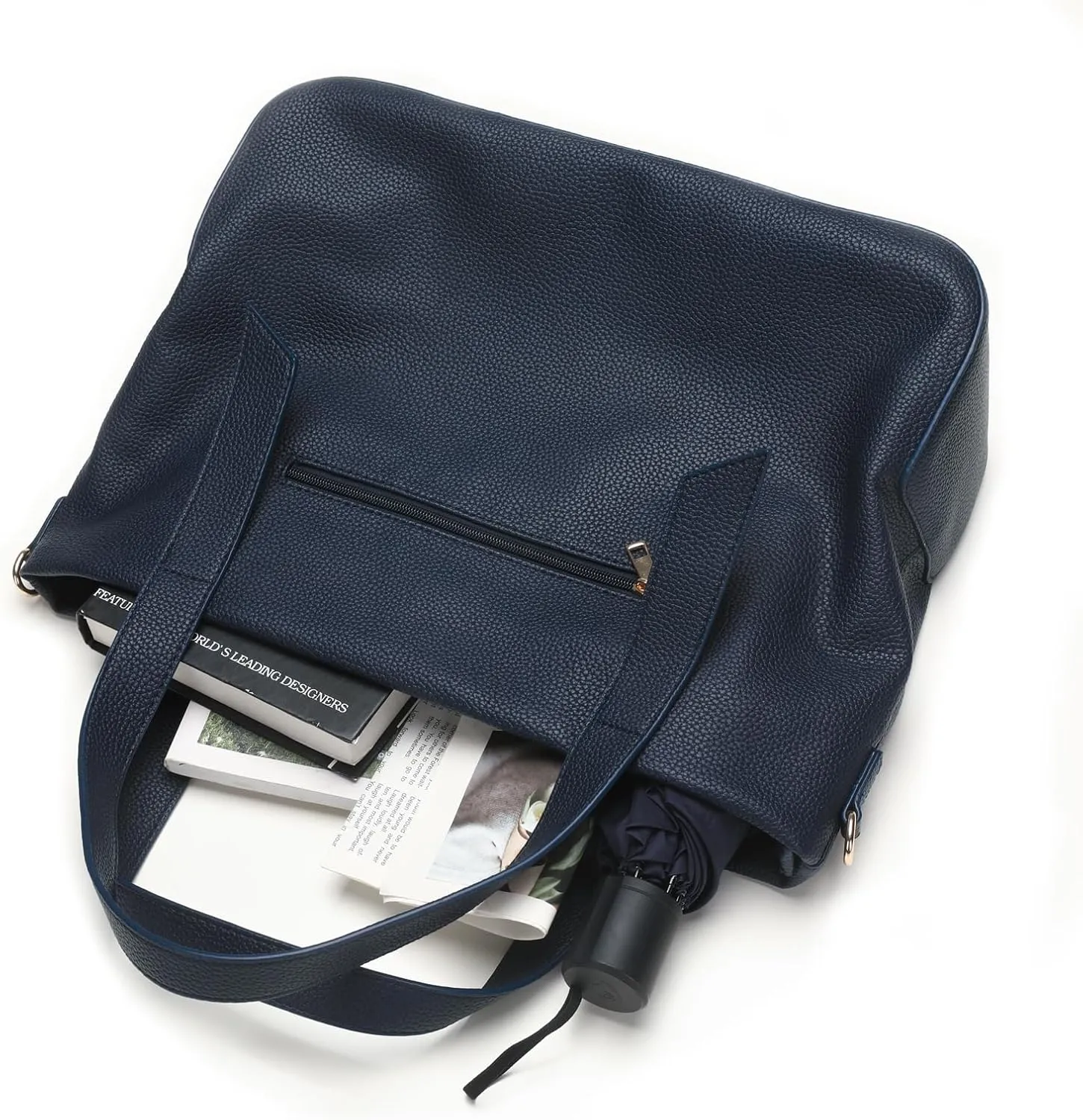 Leather Tote Shoulder Bag for Women Satchel Handbag with Top Handles | Minimalist Elegant | Large Capacity Bag