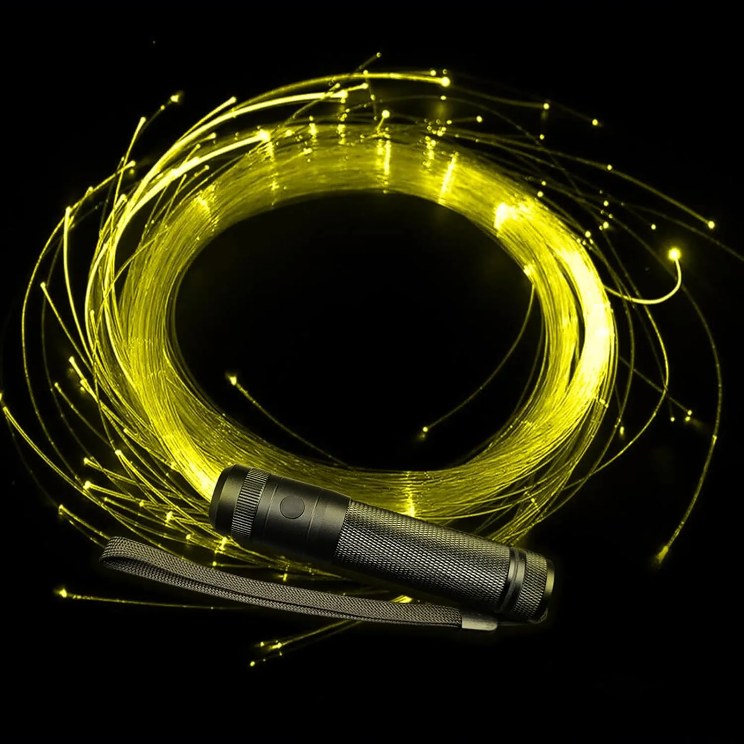 LED Fiber Optic Whip Dance, 6ft Swiveling Led Whip, 42 Different Lighting Effects, Metal Handle Pixel Whip, Suitable for Concerts, EDM, Rave Party, Live Performances, Gifts for Female Friends