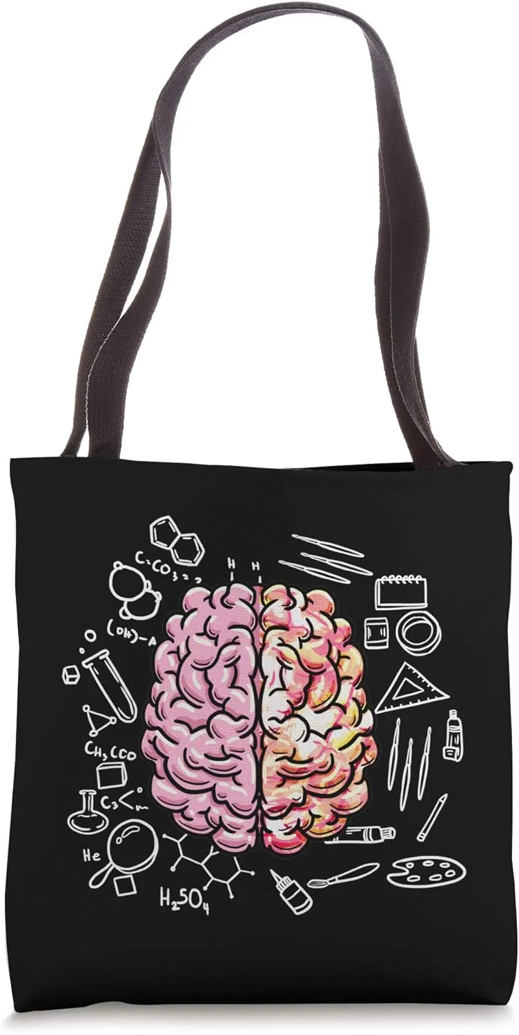 Left Right Brain Lobes Cool Cerebrum Doctor Neurologist Gift Tote Bag