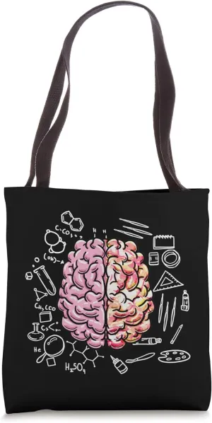 Left Right Brain Lobes Cool Cerebrum Doctor Neurologist Gift Tote Bag