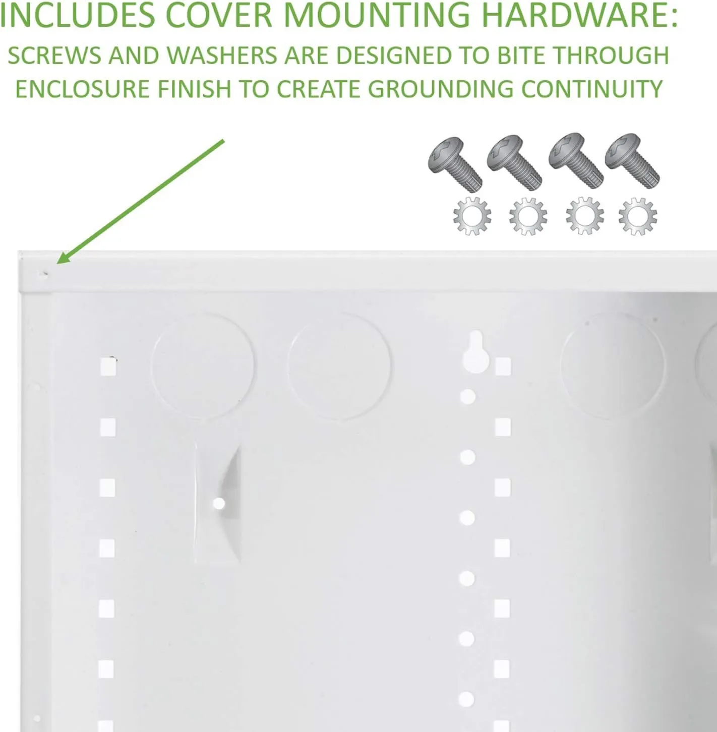 Legrand - OnQ 14 Inch Cable Management, In-Wall 20-Gauge Media Box, Structured Wiring Enclosure with 2.5 Inch Openings for Wires, Glossy White, EN1400