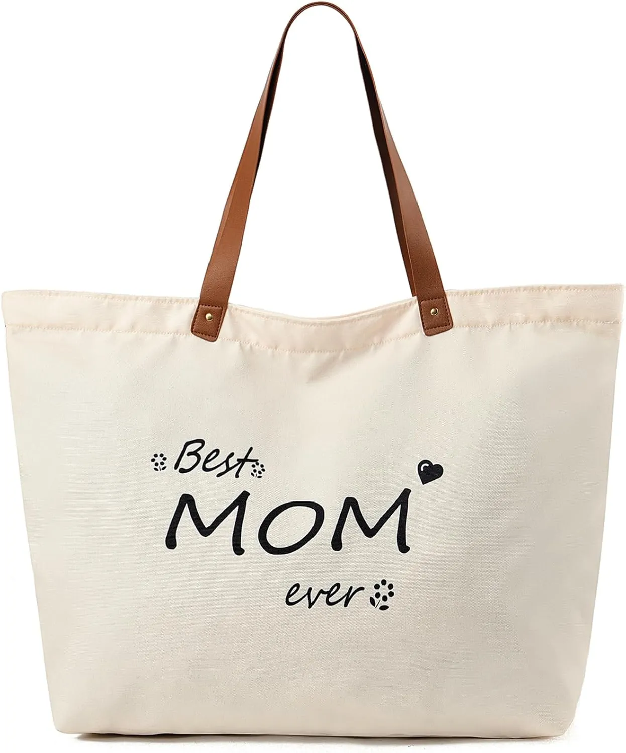 LEMEDE 30L Zip Grocery Bag - Wide Handheld to Reduce Shoulder Pressure,Personalized Minimalist Style Tote Bag,Gift for Women