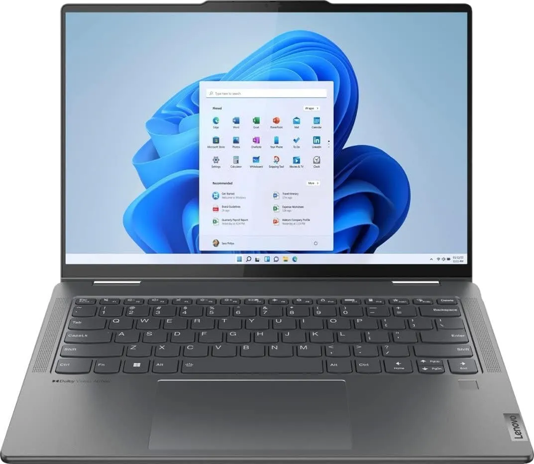 Lenovo Yoga 7 14 2-in-1 AI PC Laptop 14" WUXGA IPS Touch (Glossy) Intel 12-core Ultra 5 125U Processor (Beats i7-1335U) 16GB RAM 512GB SSD Backlit Fingerprint Thunderbolt4 Win11 Gray   HDMI Cable