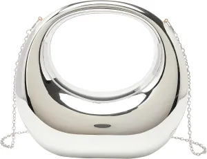 LETODE Acrylic Clutch Purses for Women Evening Handbag Top-handle Moon Hobo Bag