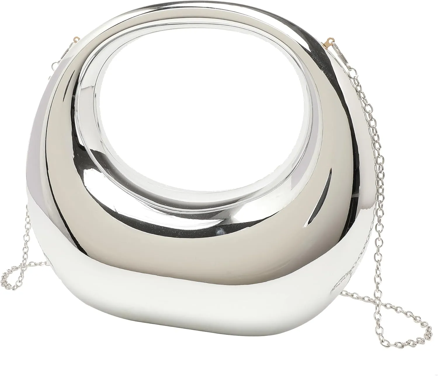 LETODE Acrylic Clutch Purses for Women Evening Handbag Top-handle Moon Hobo Bag
