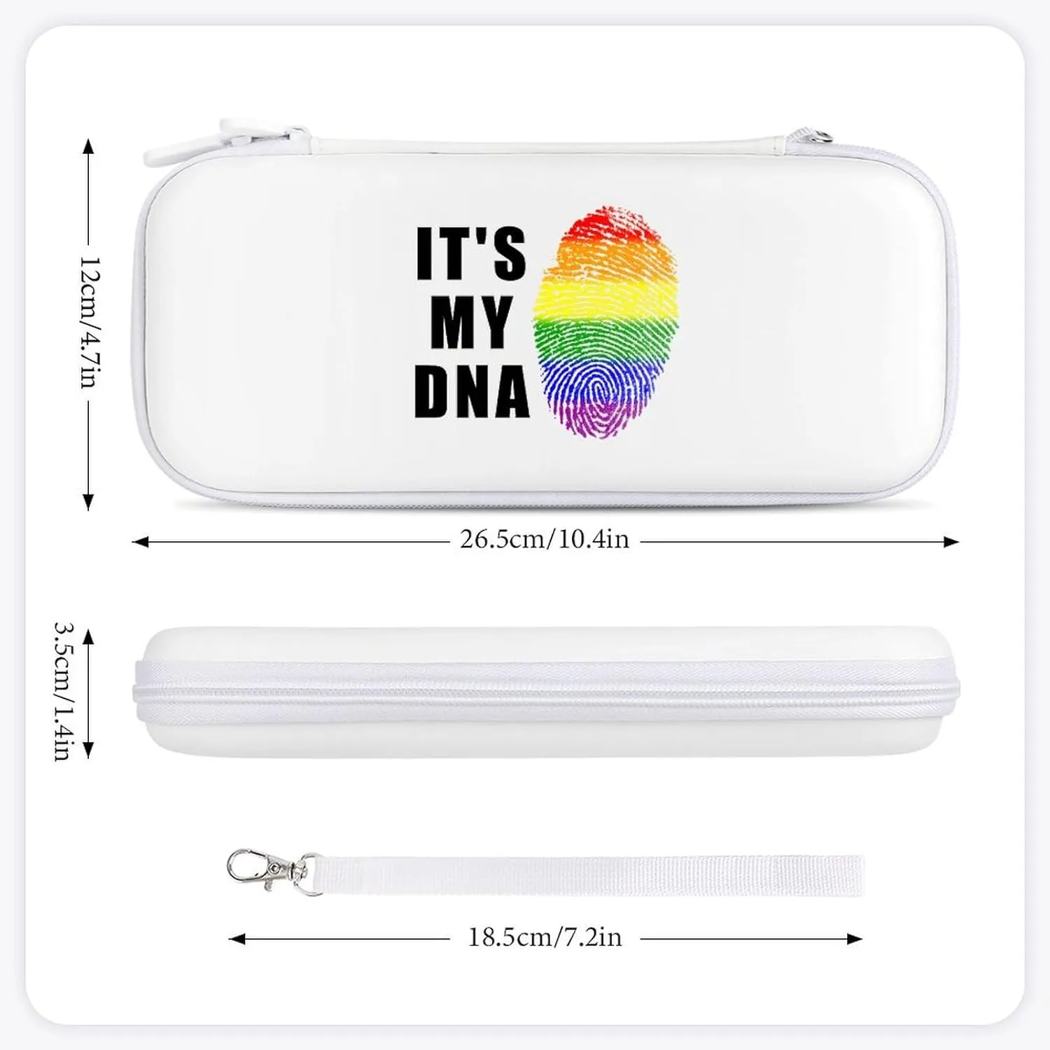 Lgbt It'S My DNA Compatible with Switch Carrying Case Hard Travel Game Bag Pouch with 15 Games Accessories