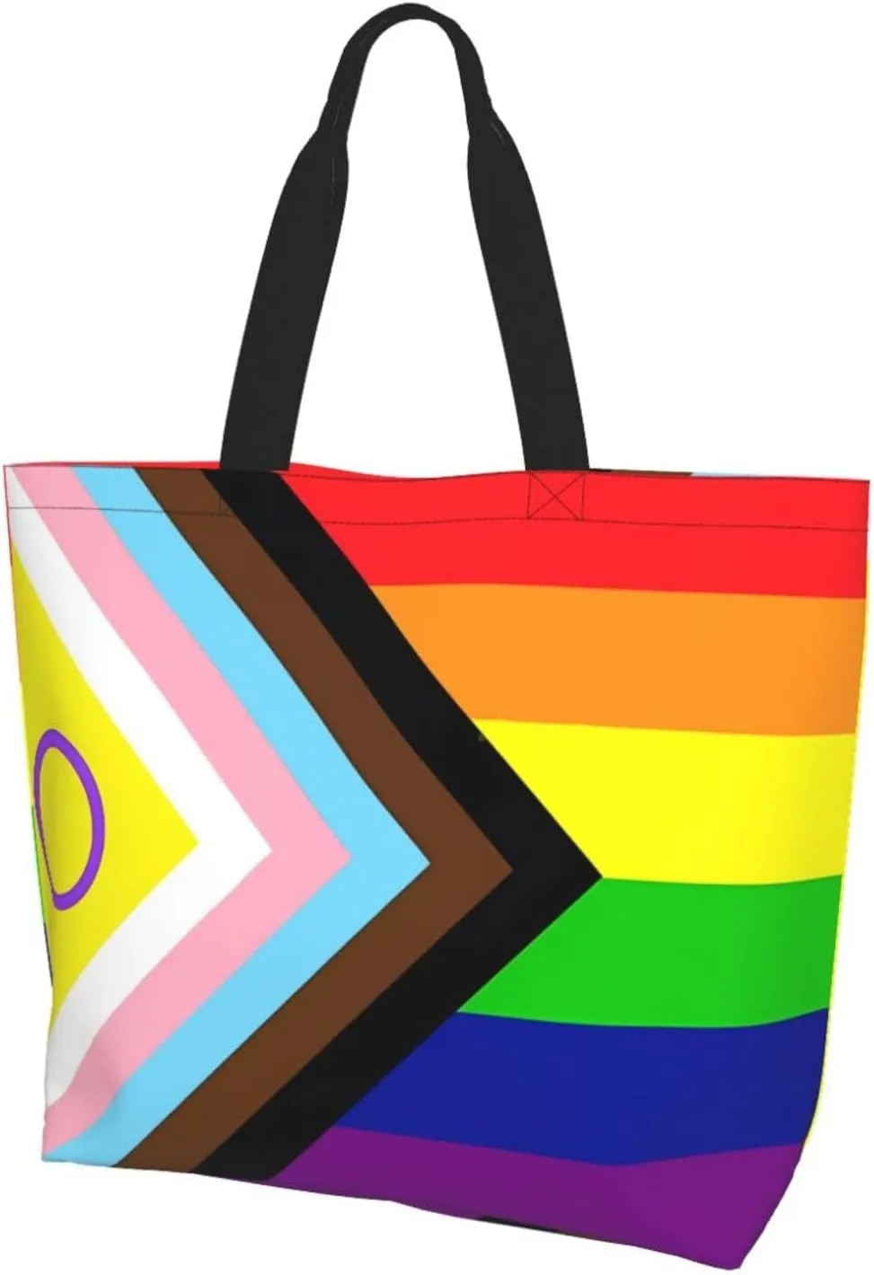 LGBT Pride Rainbow Gay Lip Lesbian Women's Tote Bag Large Capacity Single Shoulder Bags Handbag for Shopping Work