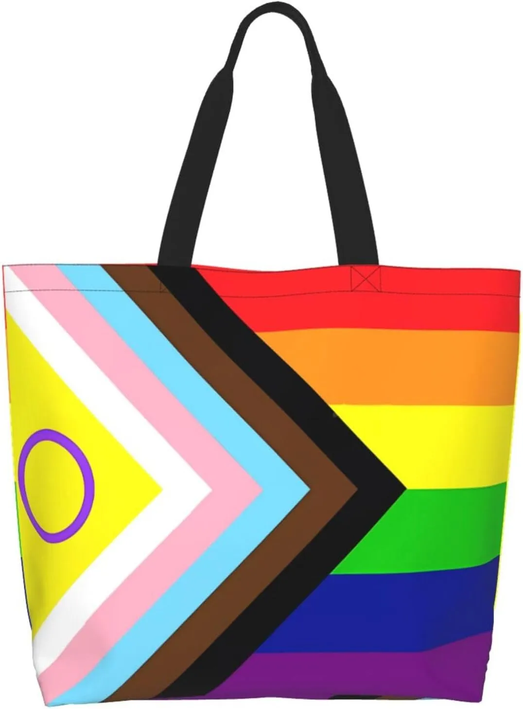 LGBT Pride Rainbow Gay Lip Lesbian Women's Tote Bag Large Capacity Single Shoulder Bags Handbag for Shopping Work
