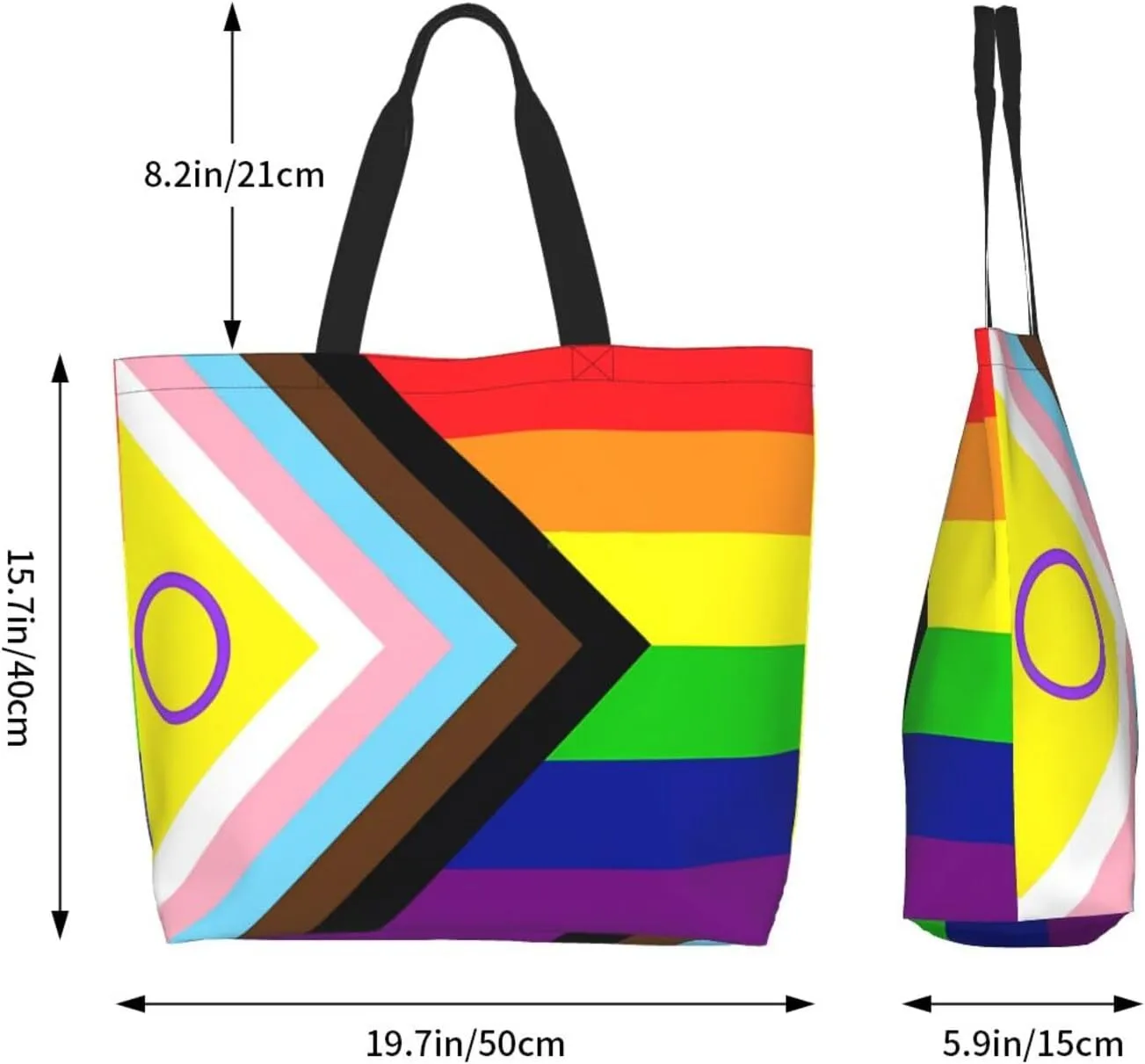 LGBT Pride Rainbow Gay Lip Lesbian Women's Tote Bag Large Capacity Single Shoulder Bags Handbag for Shopping Work