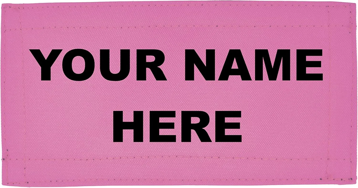 Lightning X Custom Embroidered Rip-Away Patch for LXP Fire Fighter Turnout Gear Bags w/Embroidered Name - PINK