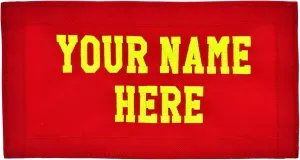 Lightning X Custom Embroidered Rip-Away Patch for LXP Fire Fighter Turnout Gear Bags w/Embroidered Name - RED