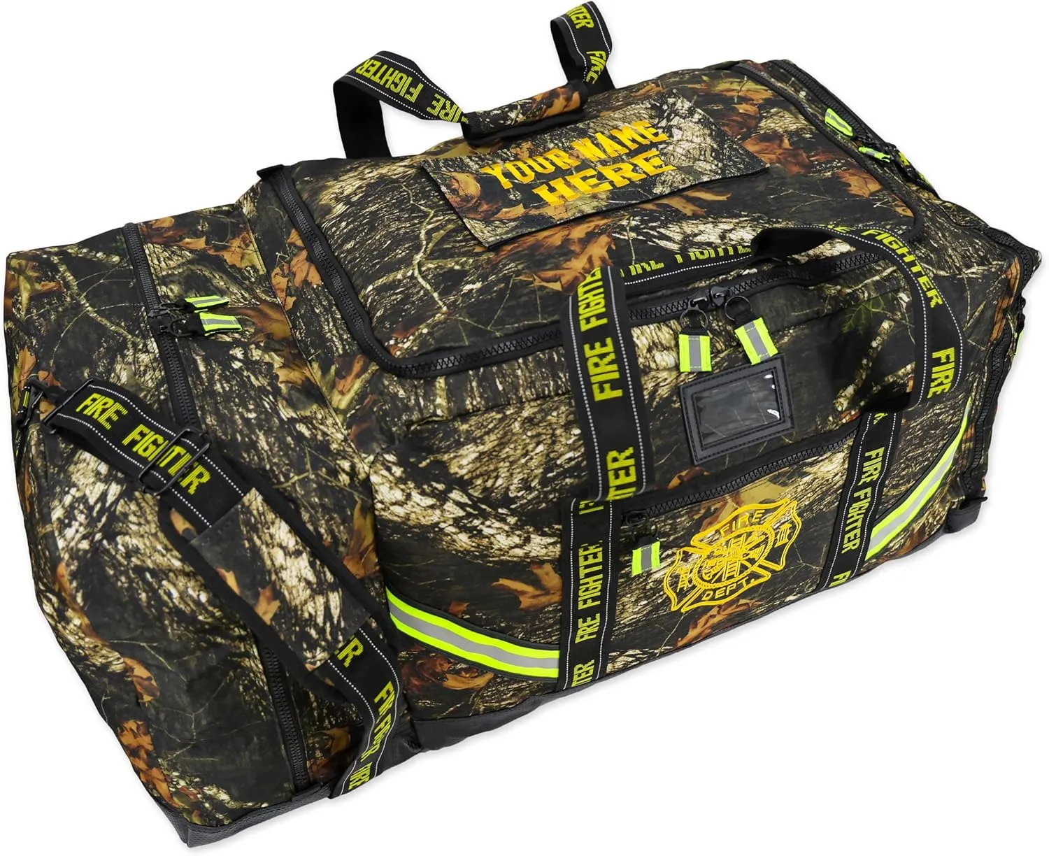 Lightning X Customizable CAMO Premium Camouflage 3XL Firefighter Step-In Gear Bag w/Helmet Compartment & Embroidered Name