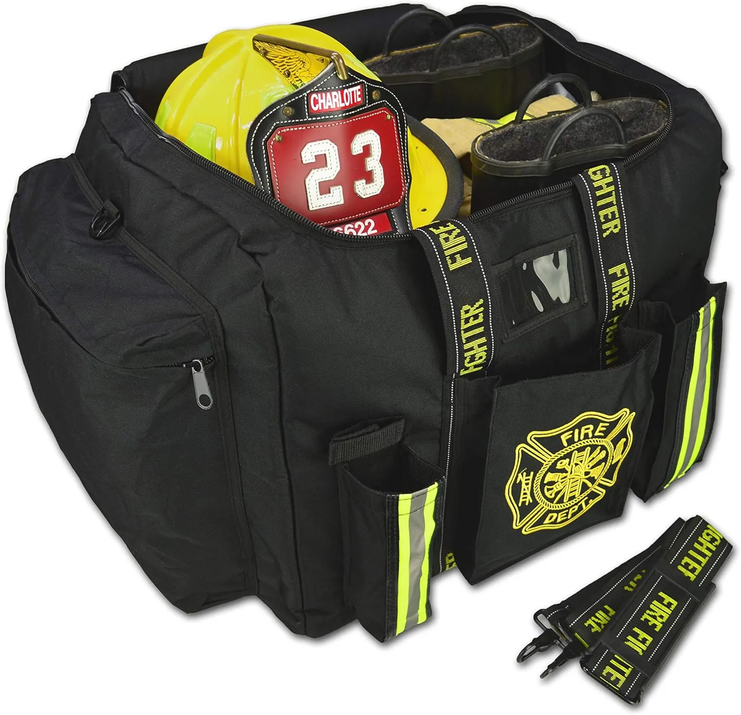 Lightning X Products Premium Step-In Turnout Gear Bag Front Operations Pocket - Black