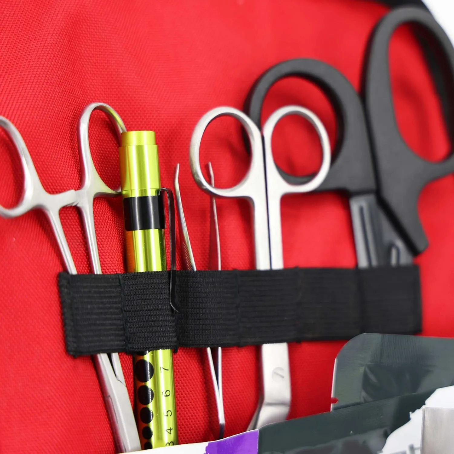 Lightning X Value Compact Medic First Responder EMS/EMT Stocked Trauma Bag w/Standard Fill Kit B - RED