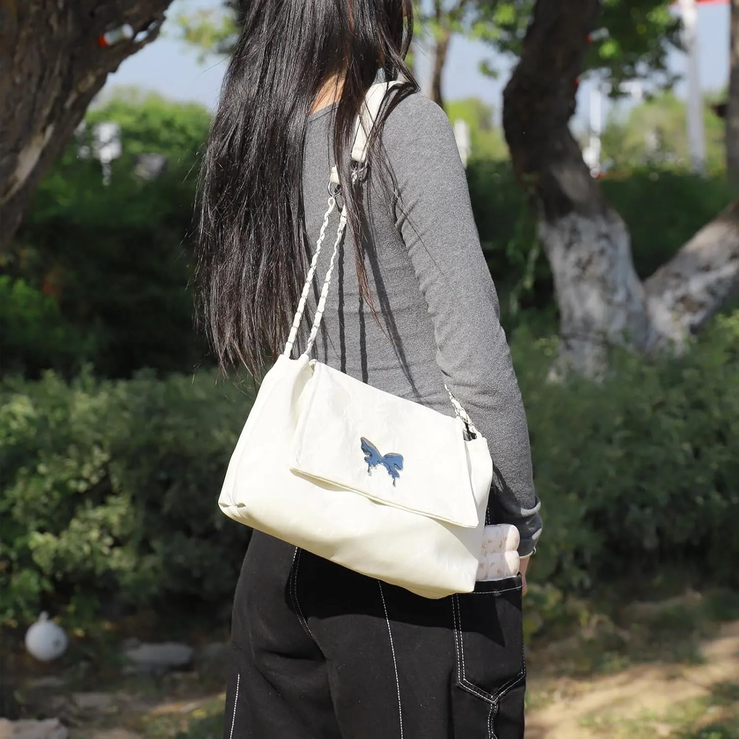 Lightweight Butterfly Crossbody Bag, PU Leather, Chain Strap, Waterproof，Crossbody Bags for Women,Gifts for Her