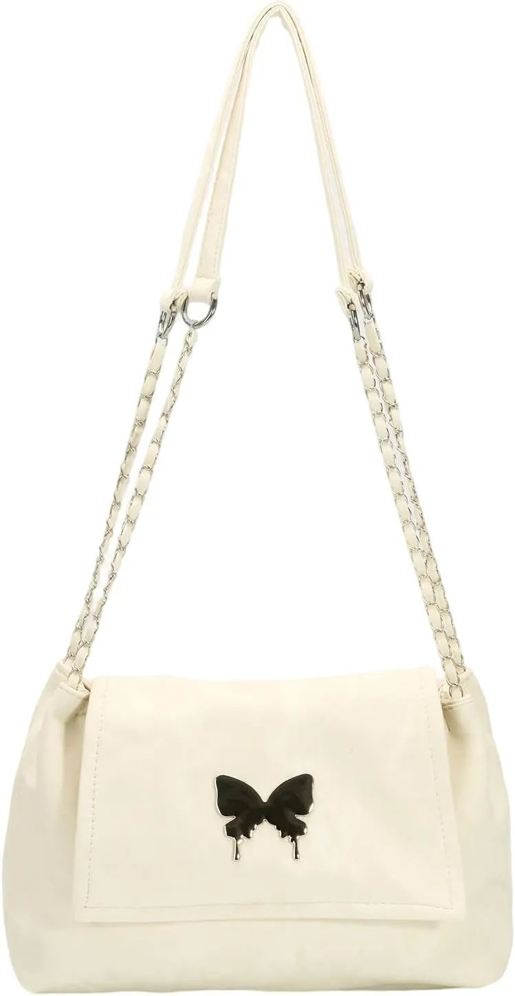 Lightweight Butterfly Crossbody Bag, PU Leather, Chain Strap, Waterproof，Crossbody Bags for Women,Gifts for Her