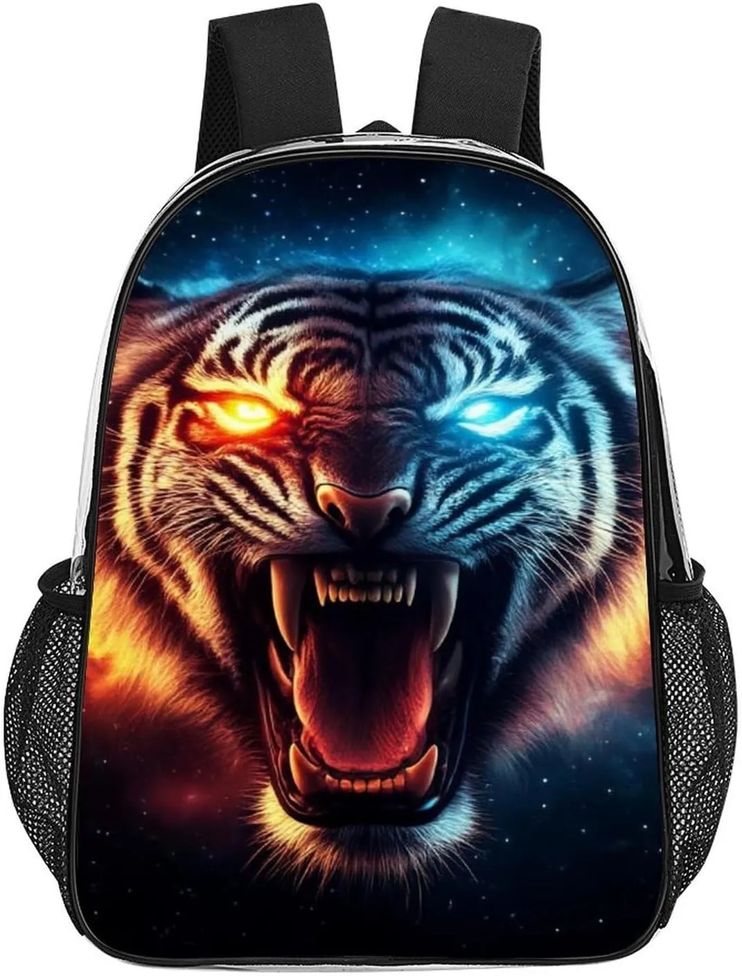 Lightweight Rucksack for Sports Travel Running - Big Capacity Multipurpose Transparent Bookbag, Beautiful Wild Animal Tiger Art Travel and Sport Backpack Rucksack