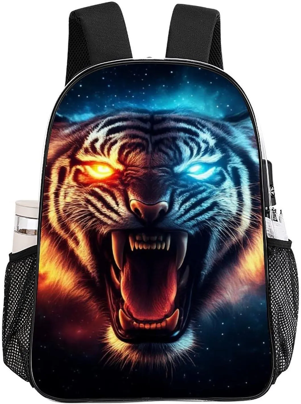 Lightweight Rucksack for Sports Travel Running - Big Capacity Multipurpose Transparent Bookbag, Beautiful Wild Animal Tiger Art Travel and Sport Backpack Rucksack