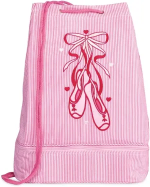 Lillian Vernon Personalized Kids Pink Ballet Bag, 16" Tall, Girls Ballet Tote