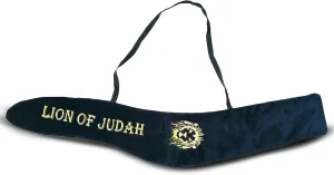 Lion of Judah Long Velvet Yemenite Kudu Kosher Shofar Bag - Shofar Bag for Christian/Jewish - Luxurious Israel Bags | Shofar Original Israel
