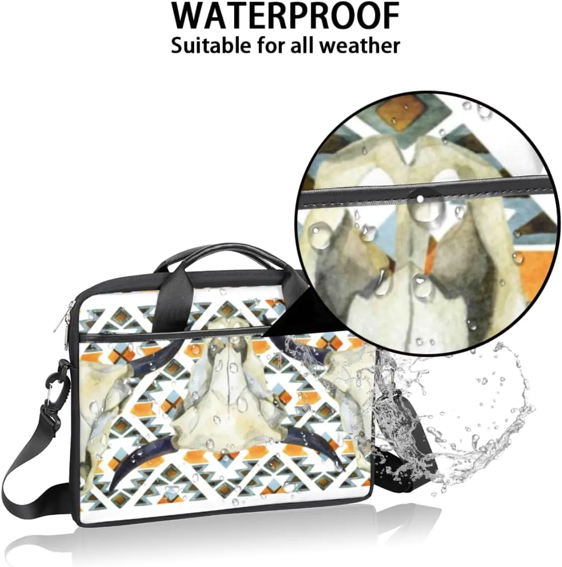 Love Penguin Laptop Bag for Men Women 13-15 Inch Case Bags Sleeve Shoulder with Anti Slip Removable The Pad Straps