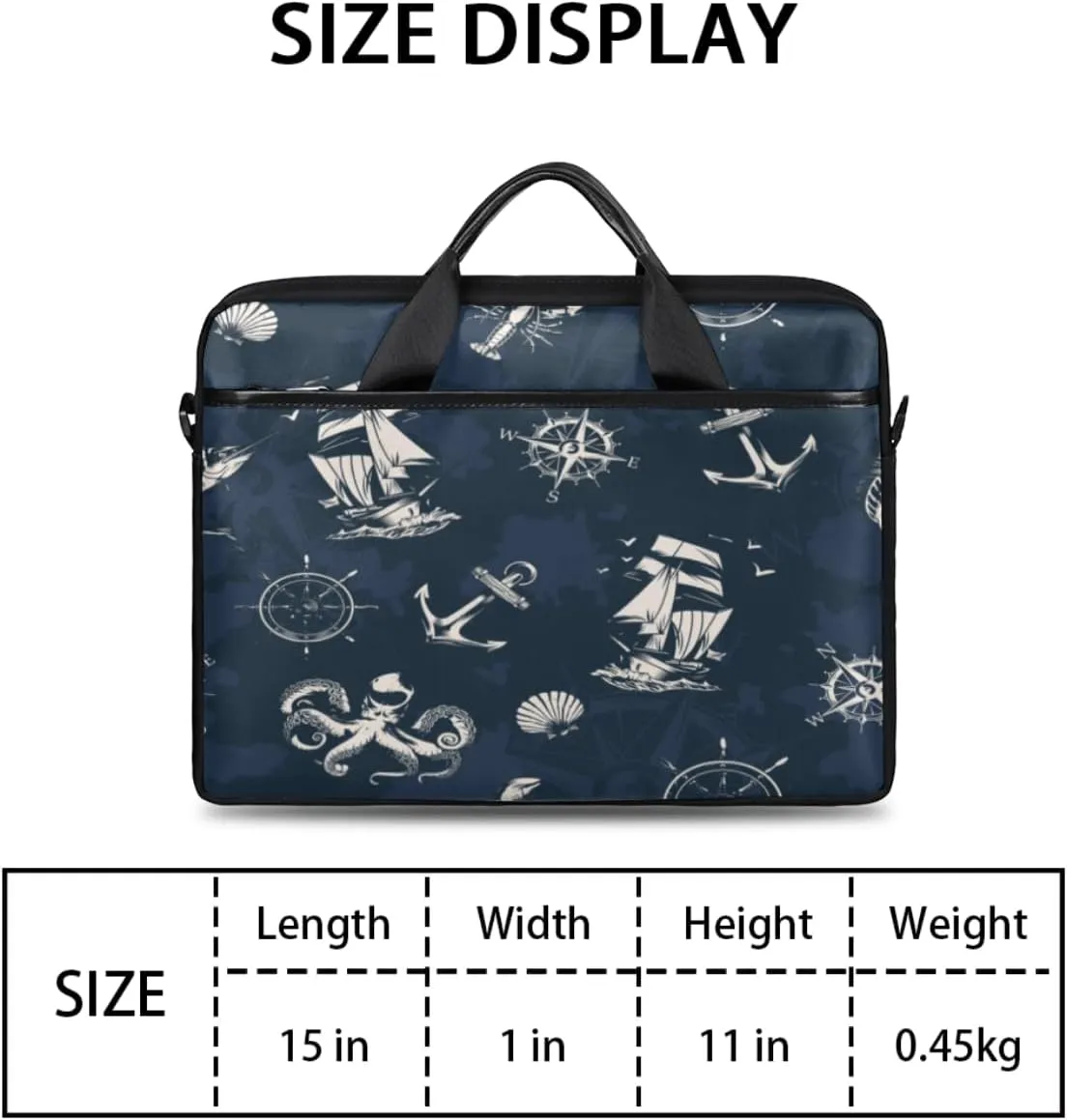 Love Penguin Laptop Bag for Men Women 13-15 Inch Case Bags Sleeve Shoulder with Anti Slip Removable The Pad Straps
