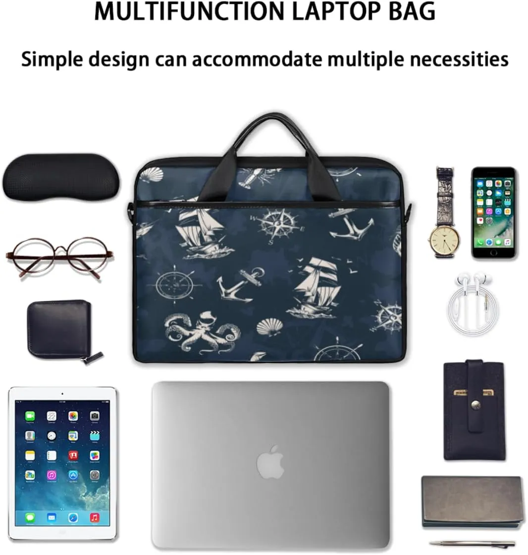 Love Penguin Laptop Bag for Men Women 13-15 Inch Case Bags Sleeve Shoulder with Anti Slip Removable The Pad Straps