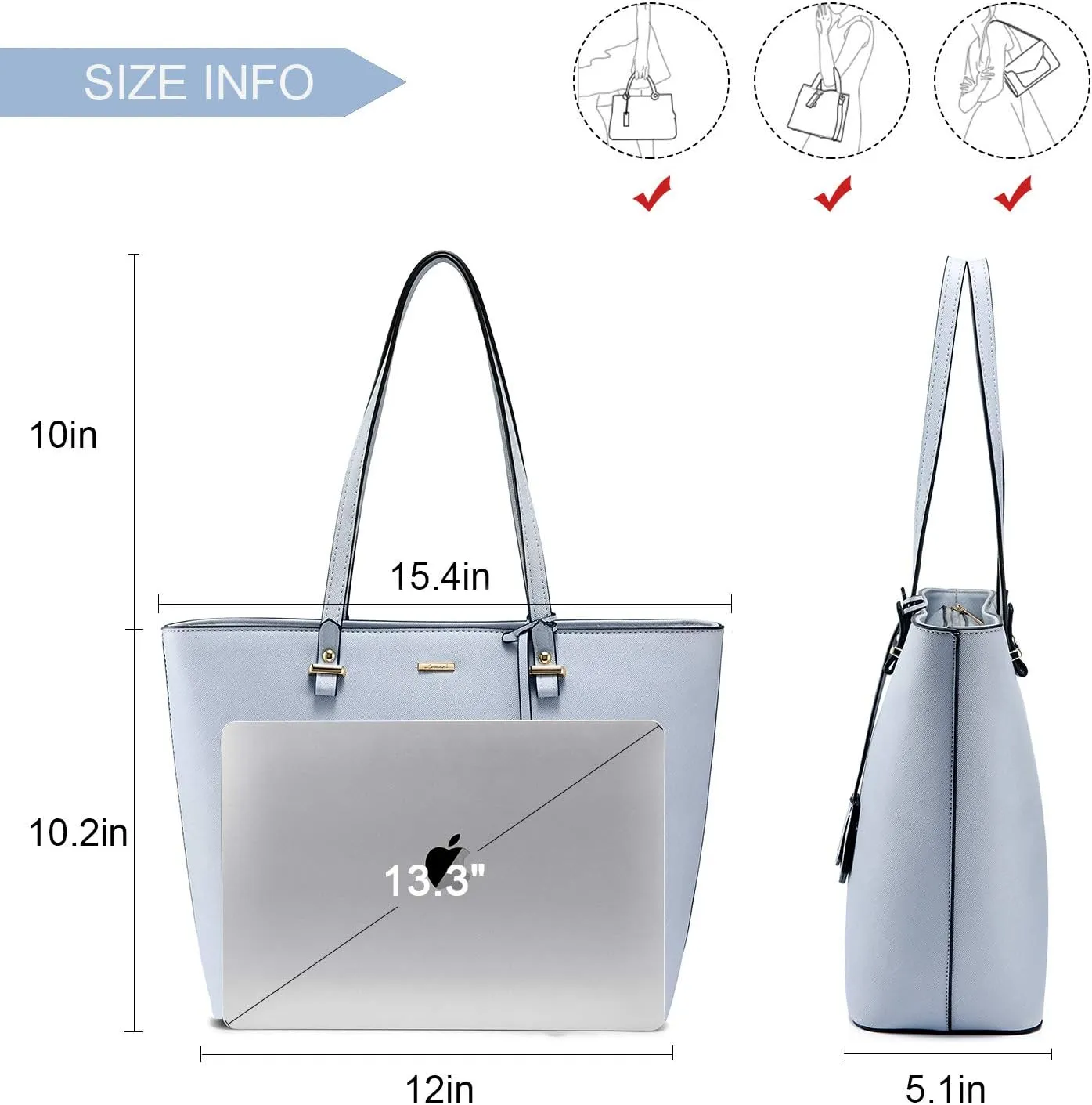 LOVEVOOK Purse for Women Fashion Tote Bag Shoulder Handbags Top Handle Satchel Bags with External Pocket