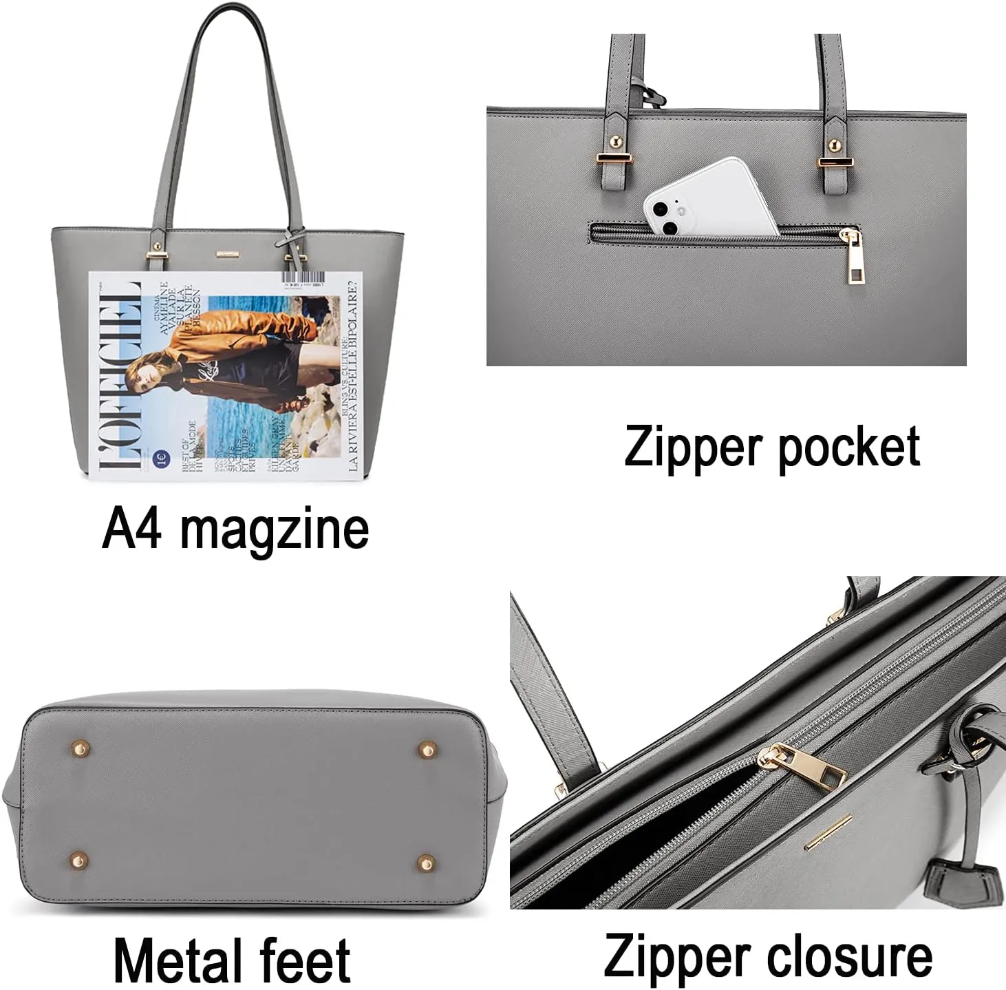 LOVEVOOK Purse for Women Fashion Tote Bag Shoulder Handbags Top Handle Satchel Bags with External Pocket