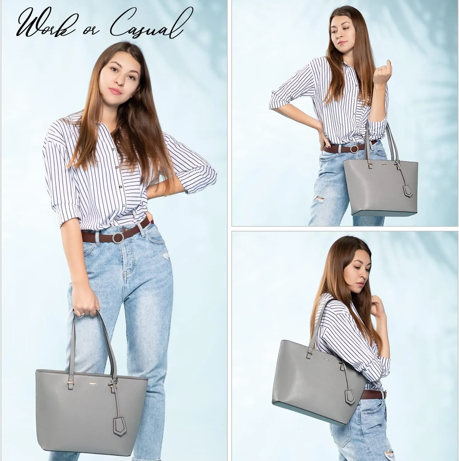 LOVEVOOK Purse for Women Fashion Tote Bag Shoulder Handbags Top Handle Satchel Bags with External Pocket