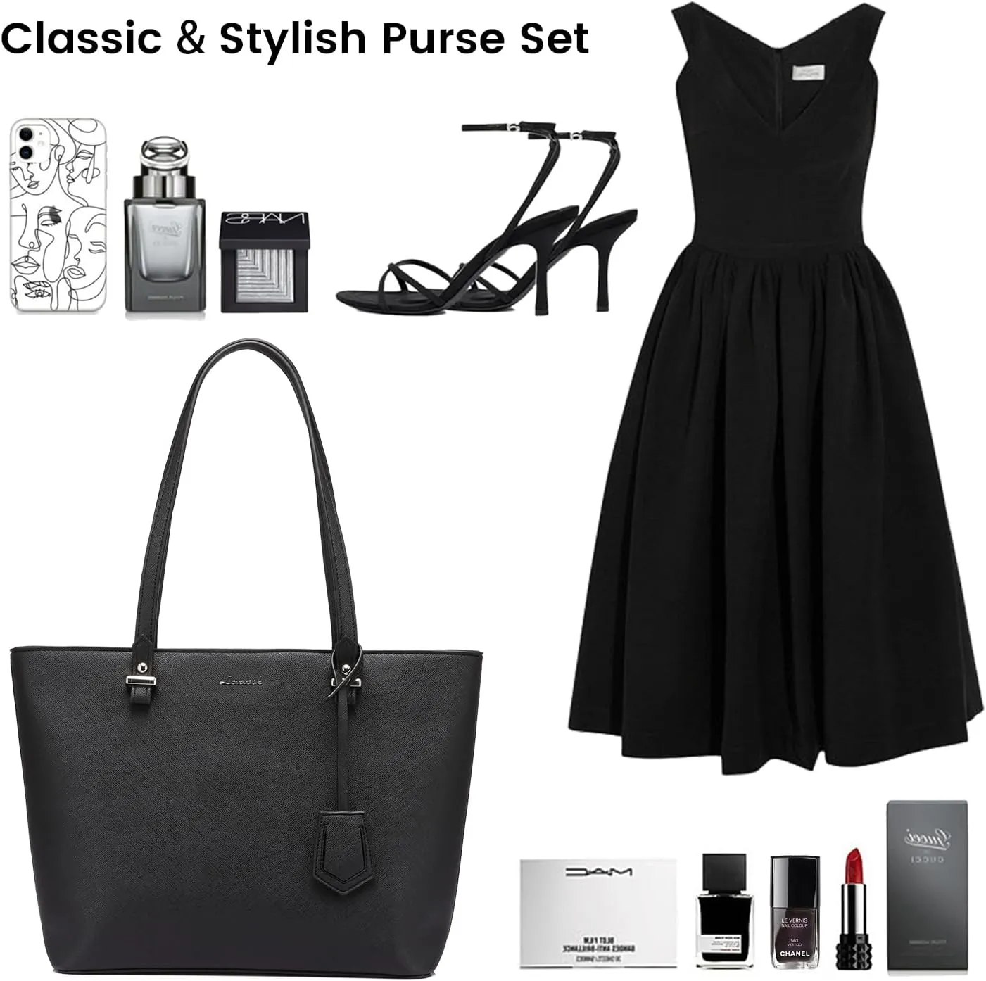 LOVEVOOK Purse for Women Fashion Tote Bag Shoulder Handbags Top Handle Satchel Bags with External Pocket