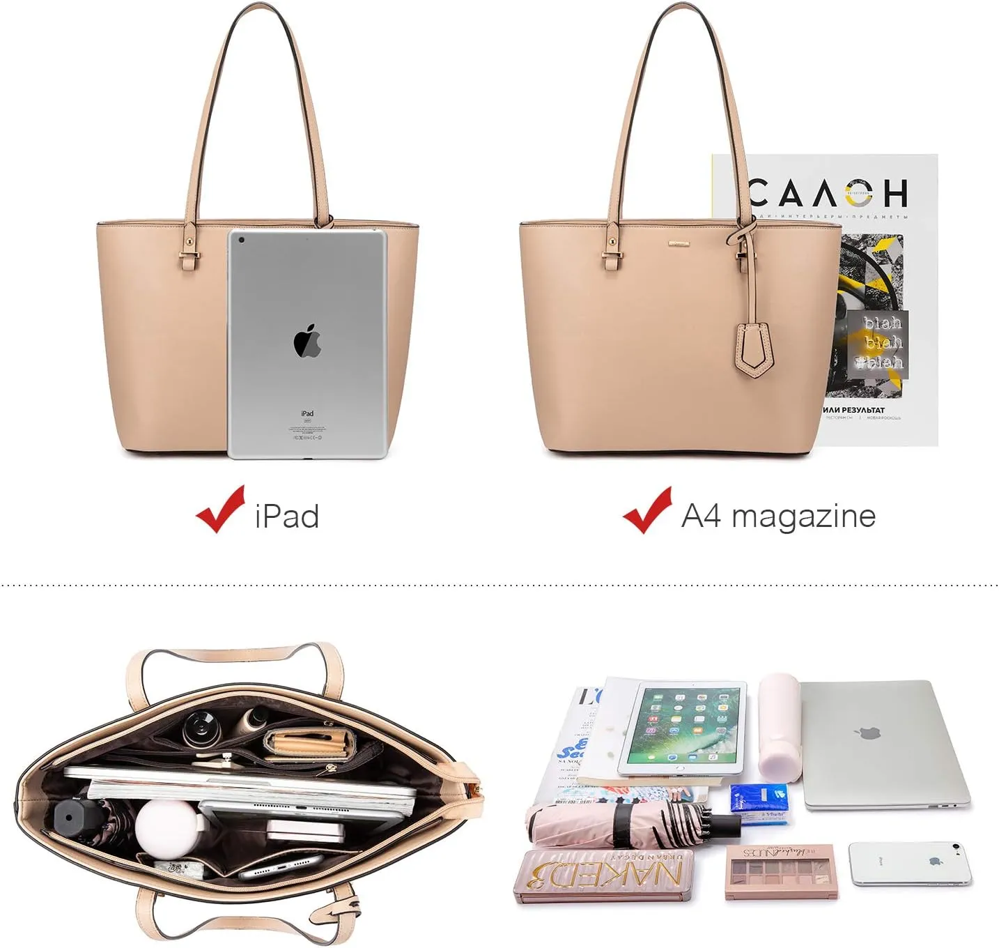 LOVEVOOK Purse for Women Fashion Tote Bag Shoulder Handbags Top Handle Satchel Bags with External Pocket
