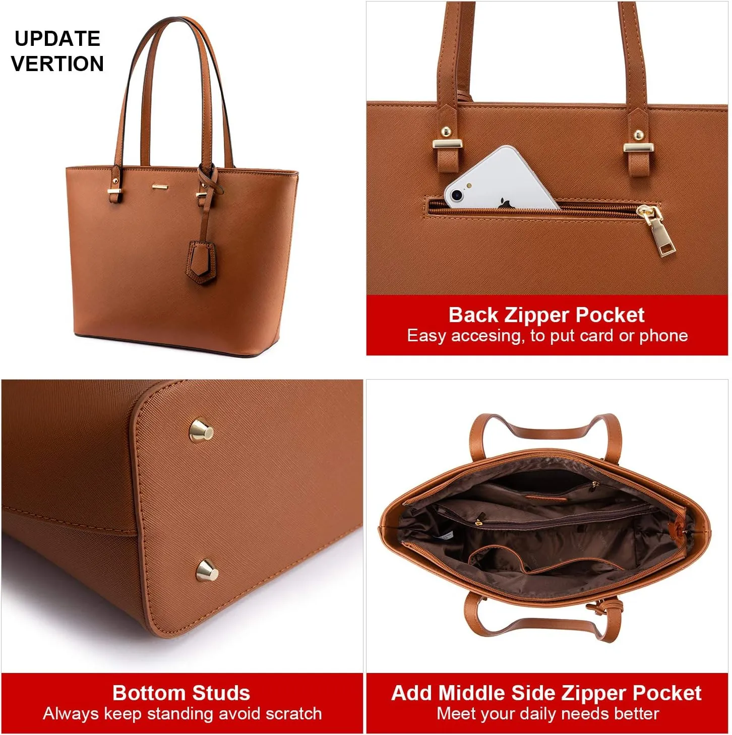 LOVEVOOK Purse for Women Fashion Tote Bag Shoulder Handbags Top Handle Satchel Bags with External Pocket