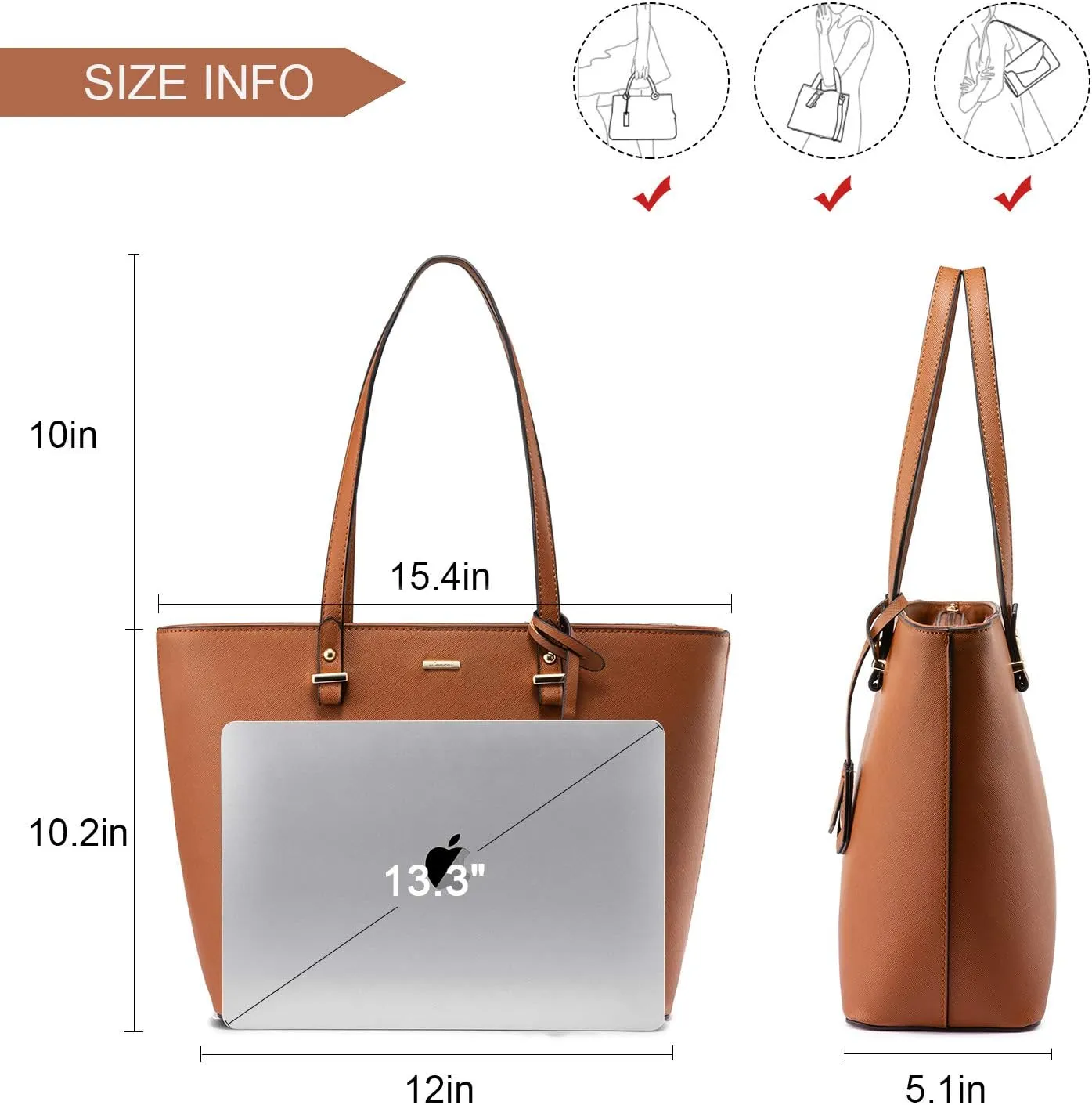 LOVEVOOK Purse for Women Fashion Tote Bag Shoulder Handbags Top Handle Satchel Bags with External Pocket